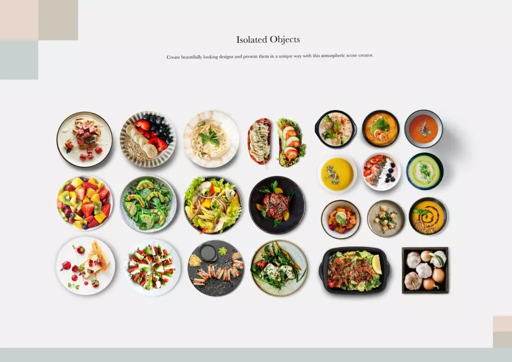 Top-down plated food collection